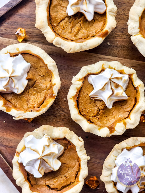 Mini Pumpkin Pies on Gold Marble - Image 5
