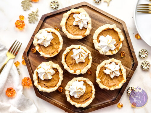 Mini Pumpkin Pies on Gold Marble - Image 6