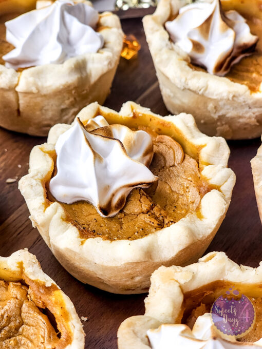 Mini Pumpkin Pies on Gold Marble - Image 7