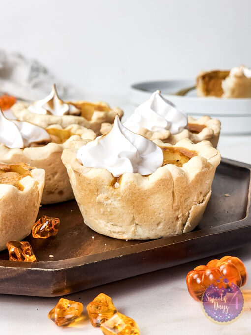 Mini Pumpkin Pies on Gold Marble - Image 9