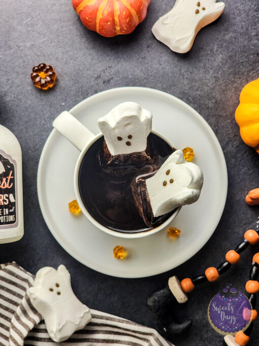 Black Hot Cocoa on Black Marble