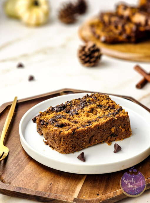 Pumpkin Loaf Bread on Gold Marble - Image 2