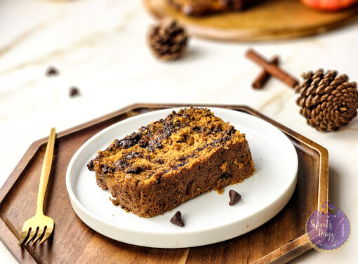 Pumpkin Loaf Bread on Gold Marble - Image 3
