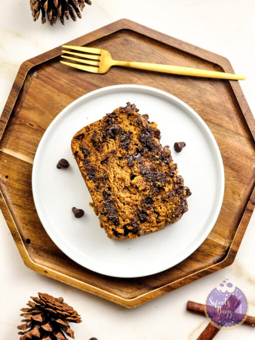 Pumpkin Loaf Bread on Gold Marble - Image 4