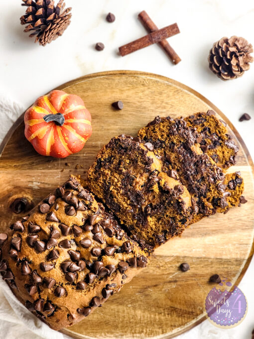 Pumpkin Loaf Bread on Gold Marble - Image 7