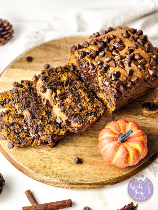Pumpkin Loaf Bread on Gold Marble - Image 8