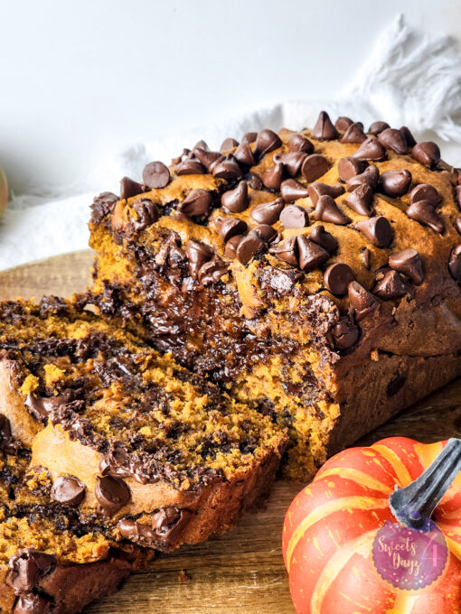 Pumpkin Loaf Bread on Gold Marble - Image 9