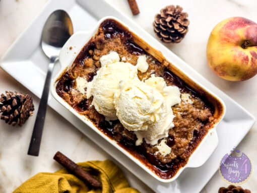 Peach Cobbler For One on Gold Marble - Image 8