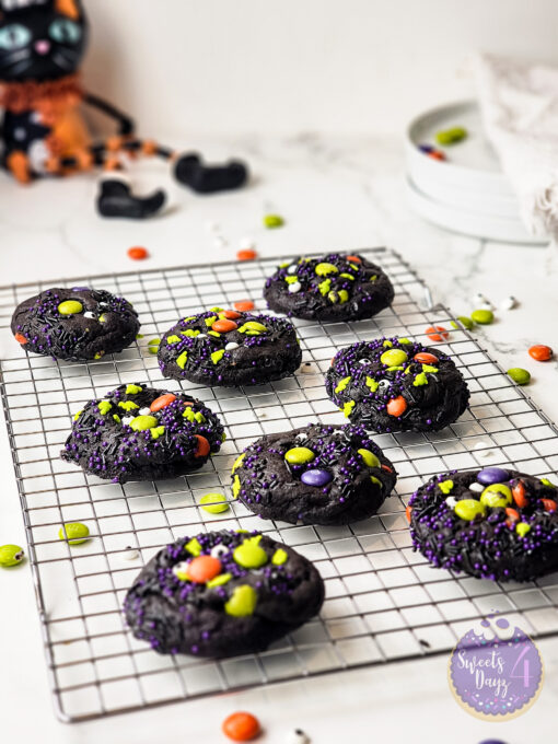 Halloween M&M Cookies on Marble - Image 2