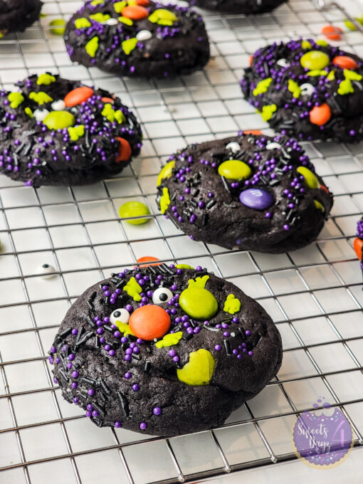 Halloween M&M Cookies on Marble - Image 3