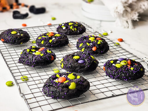 Halloween M&M Cookies on Marble - Image 4