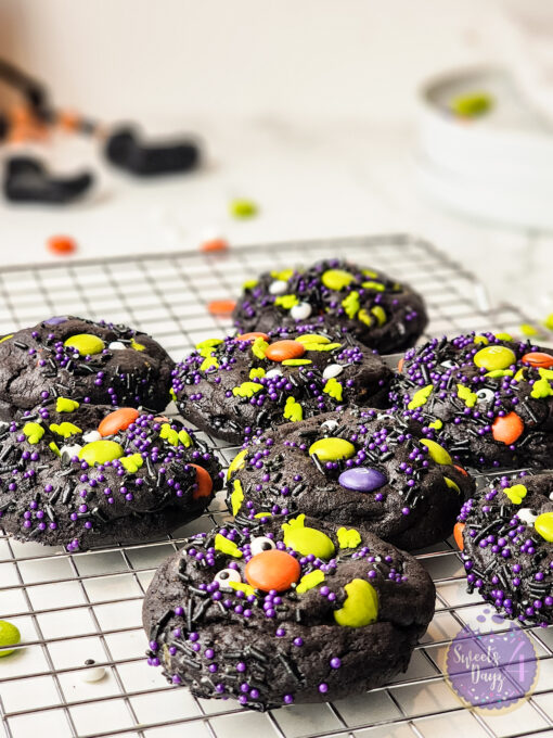 Halloween M&M Cookies on Marble - Image 9
