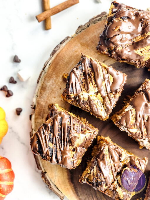 Pumpkin S'mores Bars on Marble - Image 5