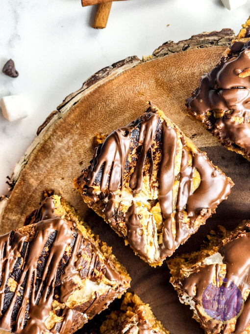 Pumpkin S'mores Bars on Marble - Image 6