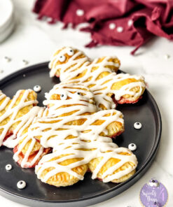 Mummy Halloween Poptarts on Marble