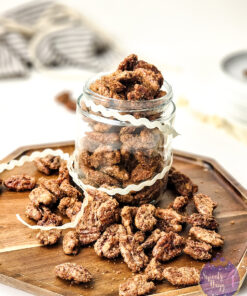 Candied Pecans on White
