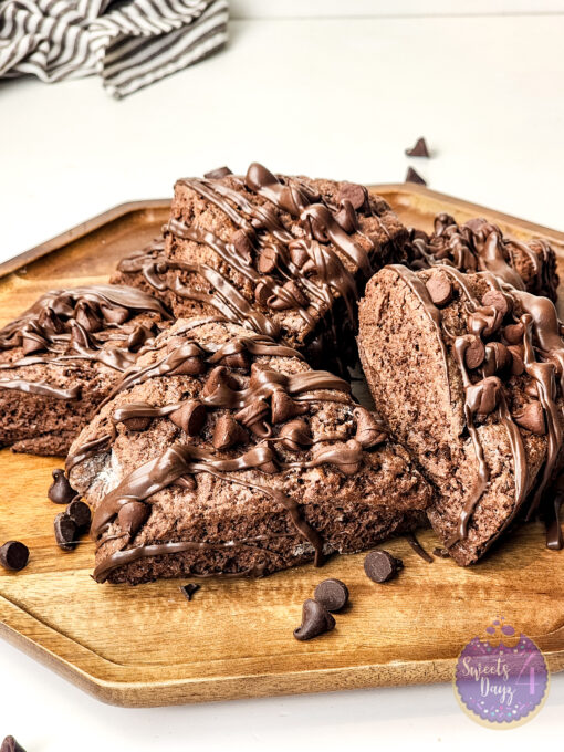Chocolate Scones on White