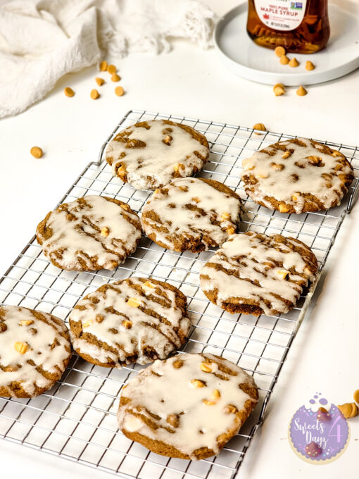 Ginger Maple Glazed Cookies on White - Image 4