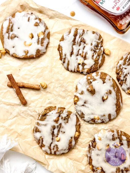 Ginger Maple Glazed Cookies on Marble - Image 2
