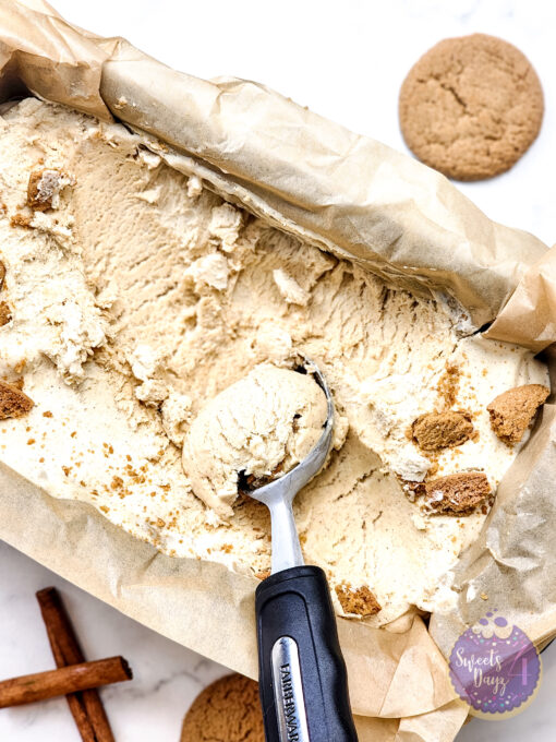 Gingerbread Ice Cream on Marble