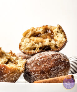 Apple Pie Doughnuts on White