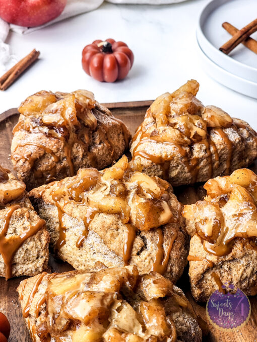 Caramel Apple Scones on Marble - Image 3