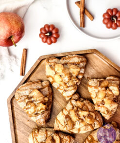 Caramel Apple Scones on Marble
