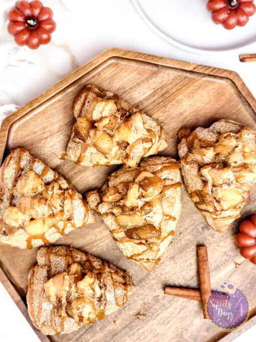 Caramel Apple Scones on Gold Marble - Image 3