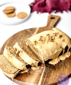 Glazed Gingerbread Pound Cake on White