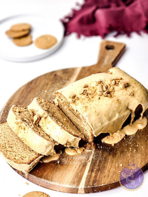 Glazed Gingerbread Pound Cake on White