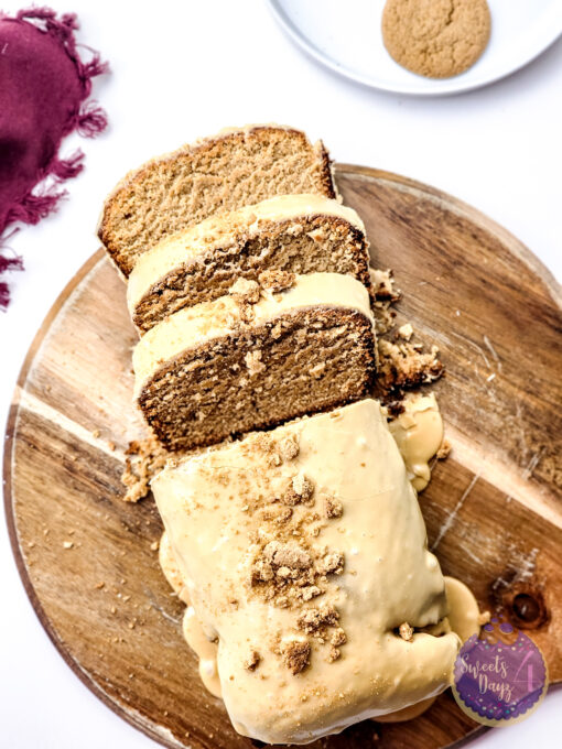Glazed Gingerbread Pound Cake on White - Image 5
