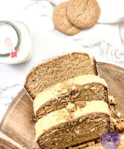 Glazed Gingerbread Pound Cake on Marble