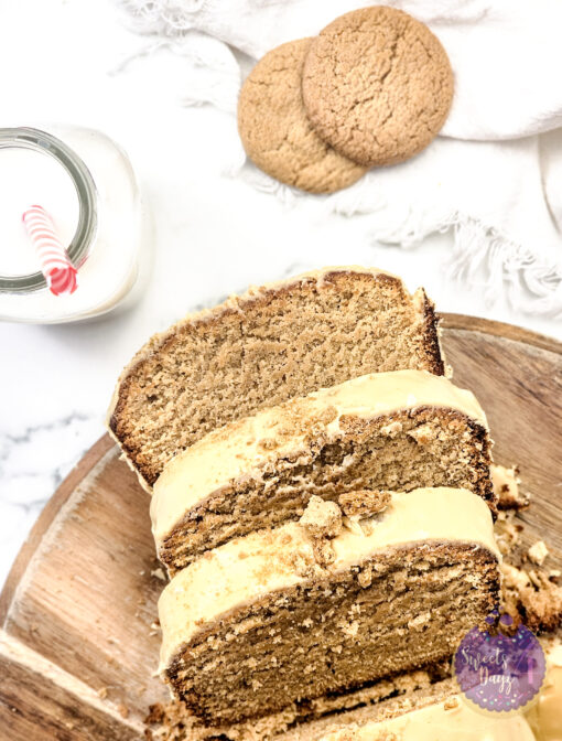 Glazed Gingerbread Pound Cake on Marble