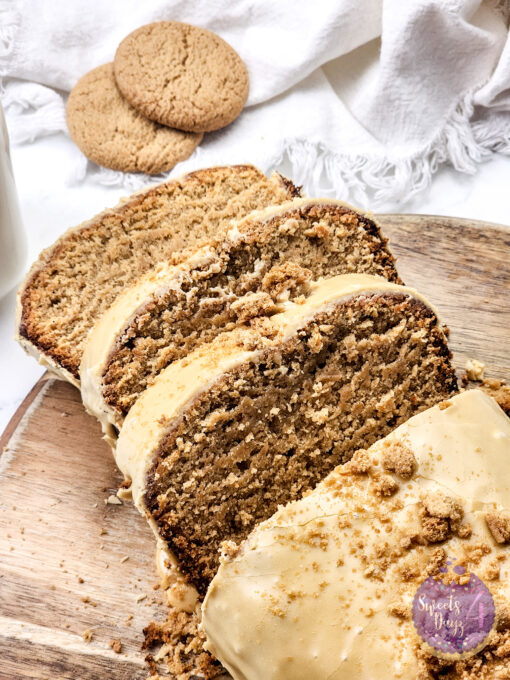 Glazed Gingerbread Pound Cake on Marble - Image 4