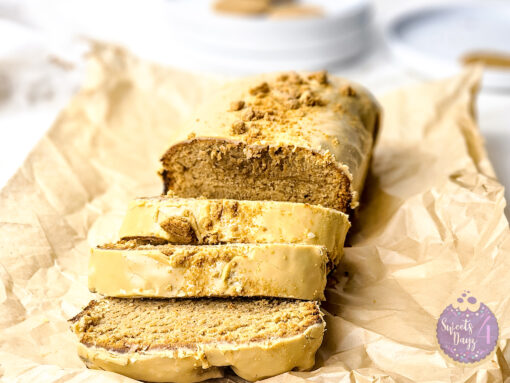 Glazed Gingerbread Pound Cake on Gold Marble - Image 2