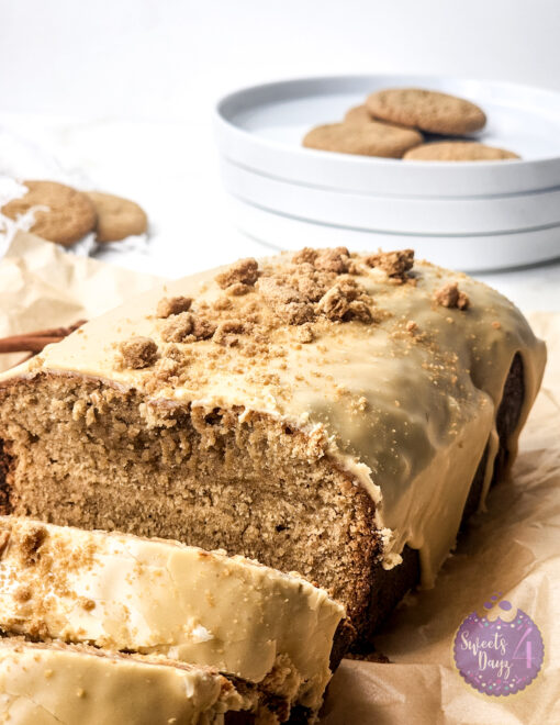 Glazed Gingerbread Pound Cake on Gold Marble - Image 5