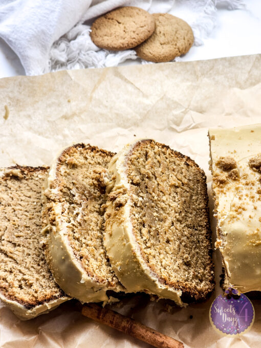 Glazed Gingerbread Pound Cake on Gold Marble - Image 6