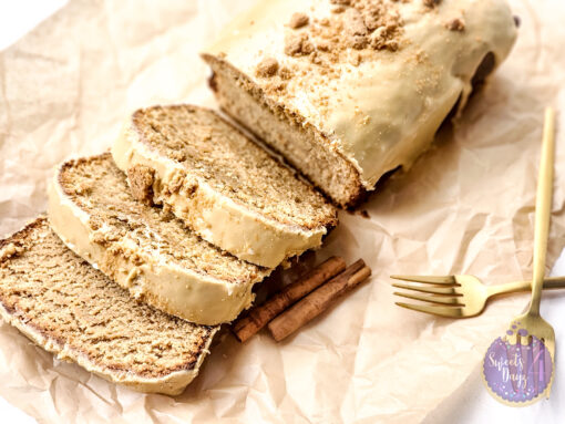 Glazed Gingerbread Pound Cake on Gold Marble - Image 7