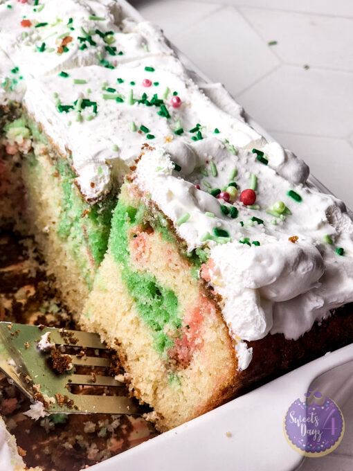 Christmas Poke Cake on Rhombus