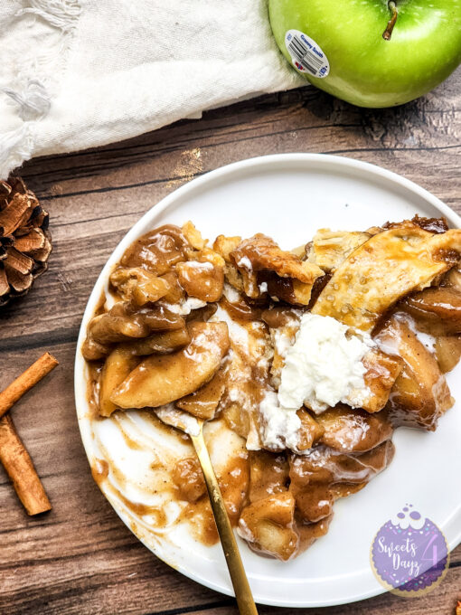 Salted Caramel Apple Pie on Brown Wood - Image 7