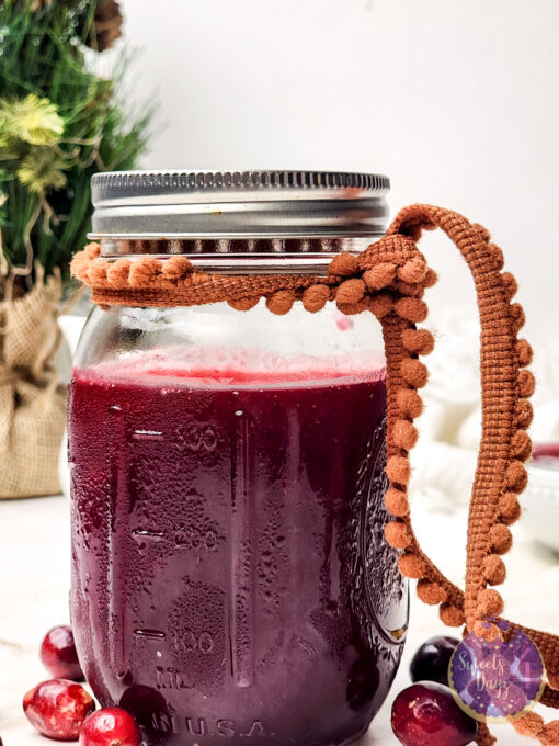Homemade Cranberry Sauce on Gold Marble - Image 6
