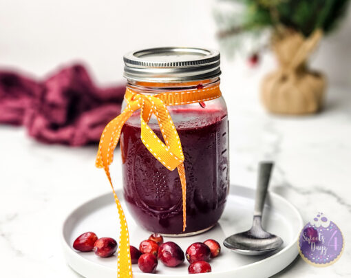 Homemade Cranberry Sauce on Marble - Image 4