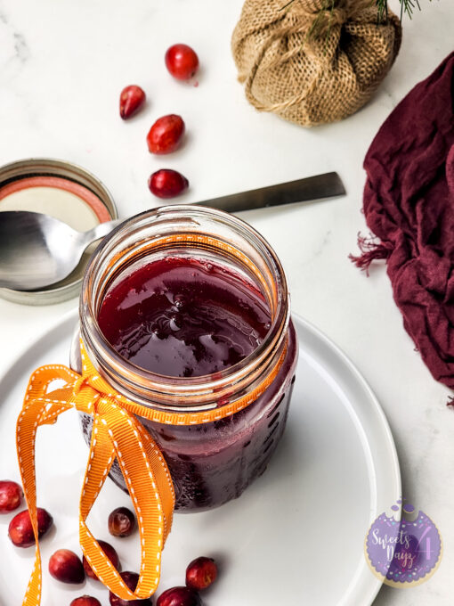 Homemade Cranberry Sauce on Marble - Image 7