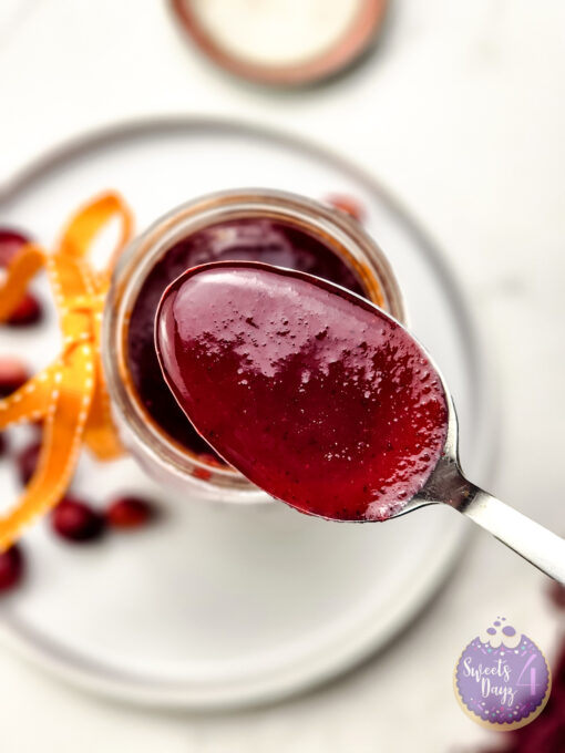 Homemade Cranberry Sauce on Marble - Image 9
