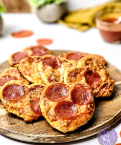 Mini Heart Pizzas on White