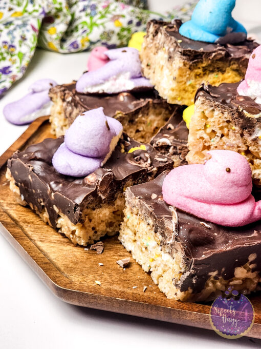 Easter Chocolate Rice Krispy Treats on White - Image 6