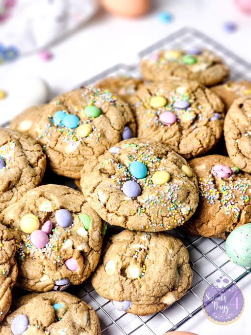 White Chocolate Easter Chewy Cookies on Marble - Image 6