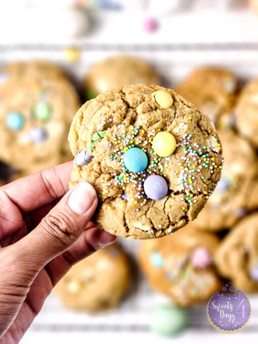 White Chocolate Easter Chewy Cookies on Marble - Image 10