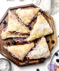 Blueberry Cream Cheese Pastries on Marble