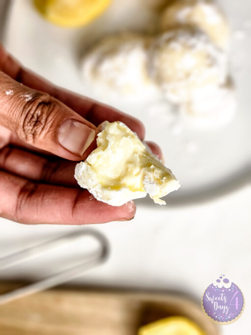 Lemon Bar Truffles on Marble - Image 3